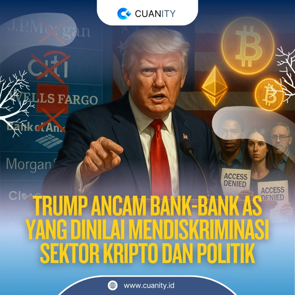 Trump Ancam Bank-Bank AS yang Dinilai Mendiskriminasi Sektor Kripto dan Politik
