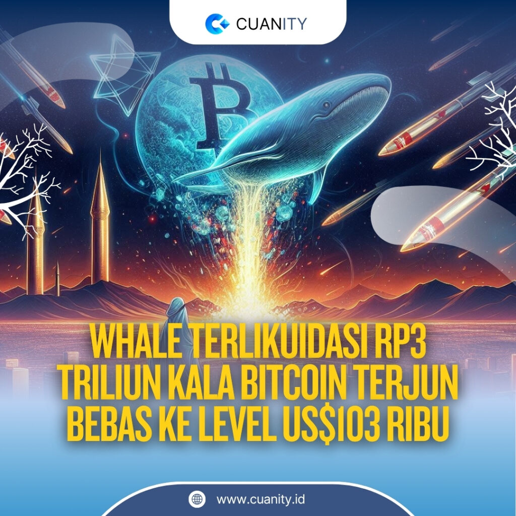 Whale Terlikuidasi Rp3 Triliun Kala Bitcoin Terjun Bebas ke Level US$103 Ribu