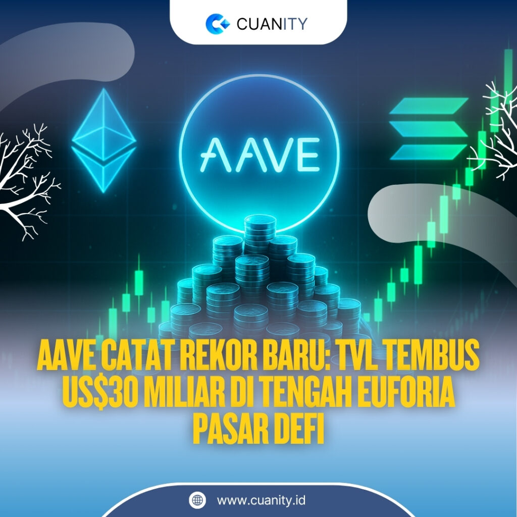 Aave Catat Rekor Baru TVL Tembus US$30 Miliar di Tengah Euforia Pasar DeFi