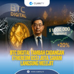 BTC Digital Tambah Cadangan Ethereum US$1 Juta, Saham Langsung Melejit