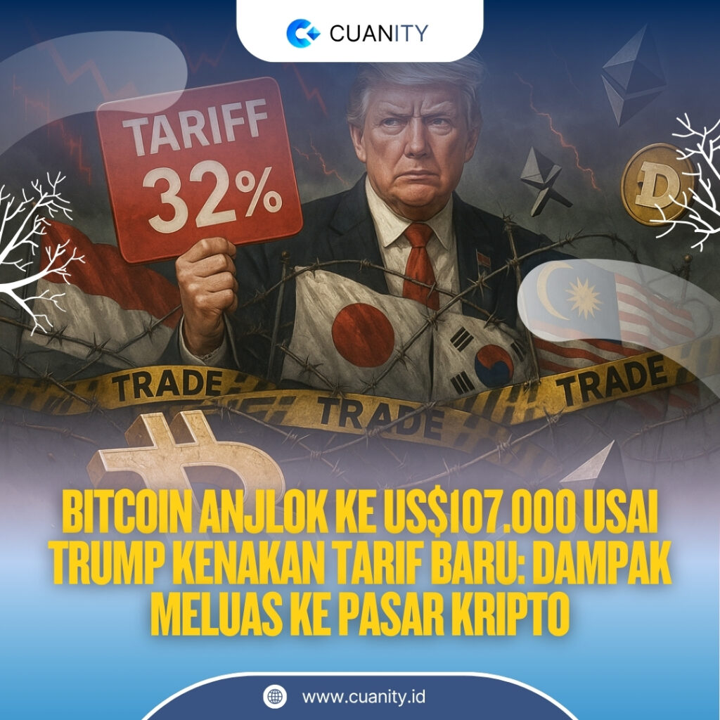 Bitcoin Anjlok ke US$107.000 Usai Trump Kenakan Tarif Baru Dampak Meluas ke Pasar Kripto