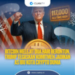 Bitcoin Melejit Dua Hari Beruntun, Trump Tegaskan Komitmen Jadikan AS Ibu Kota Crypto Dunia