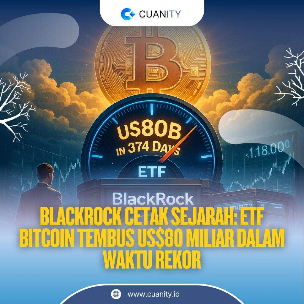 BlackRock Cetak Sejarah ETF Bitcoin Tembus US$80 Miliar dalam Waktu Rekor