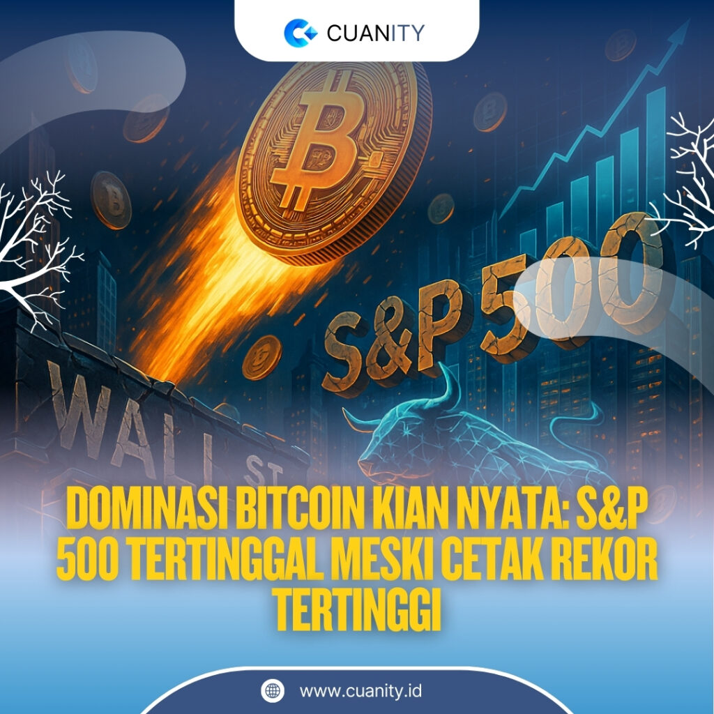 Dominasi Bitcoin Kian Nyata S&P 500 Tertinggal Meski Cetak Rekor Tertinggi