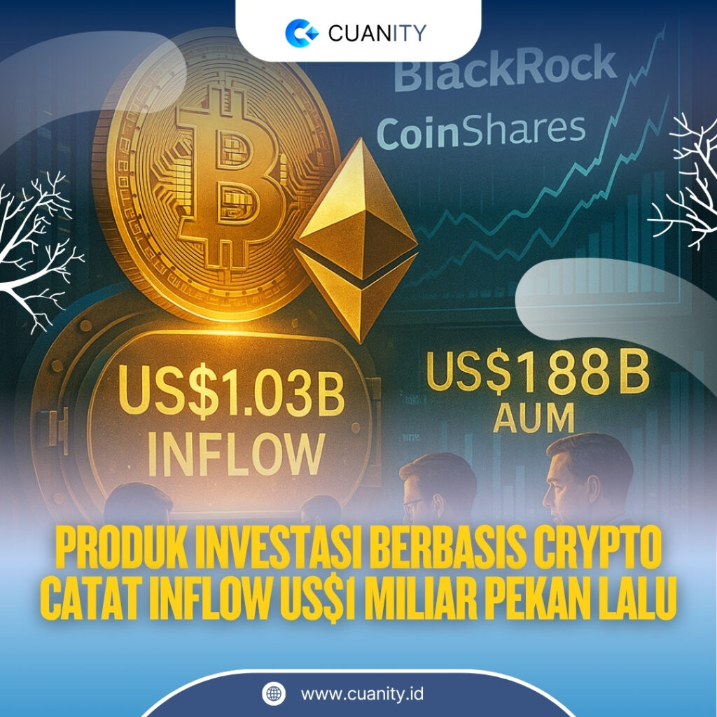Inflow Dana ke Produk Investasi Crypto Tembus US$1 Miliar Bukti Semakin Matangnya Pasar Aset Digital