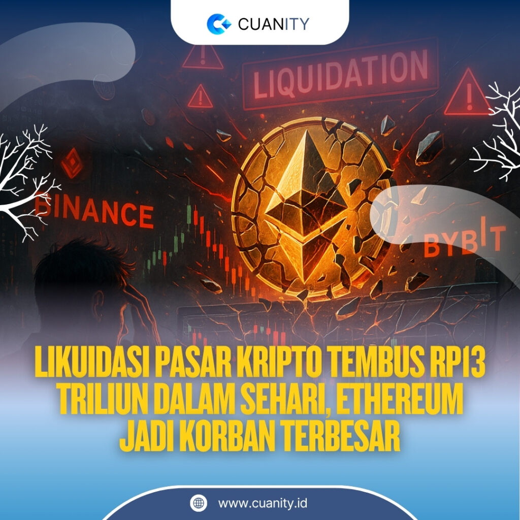 Likuidasi Pasar Kripto Tembus Rp13 Triliun dalam Sehari, Ethereum Jadi Korban Terbesar
