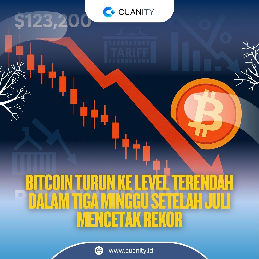 Bitcoin Turun ke Level Terendah Dalam Tiga Minggu Setelah Juli Mencetak Rekor